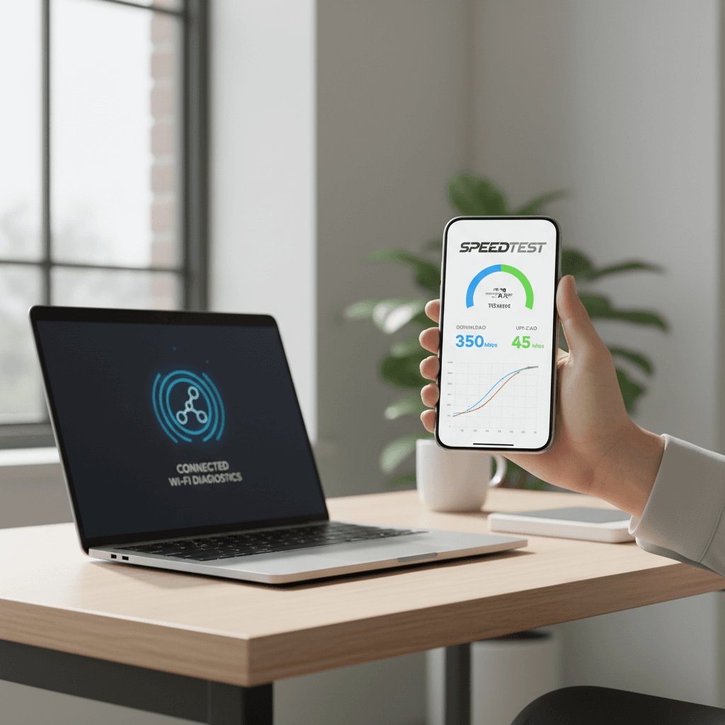 Testing Wi-Fi coverage on a phone